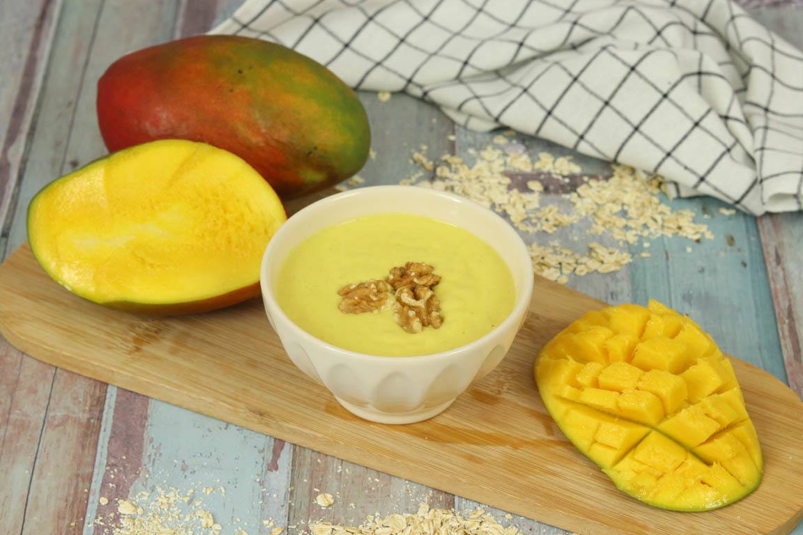 Receta de Agua de avena con mango